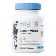 Osavi Cynk + Miedź, 15 mg + 1 mg, kapsułki twarde, 60 szt.