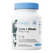 Osavi Cynk + Miedź, 15 mg + 1 mg, kapsułki twarde, 60 szt.