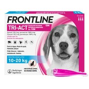 Frontline Tri-Act Spot-on M Pies 10-20 kg, potrójna ochrona przed pasożytami, krople w pipetach, 2 ml x 3 szt.
