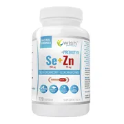 Wish, Selen 200 µg + cynk 15 mg + prebiotyk, kapsułki, 120 szt.