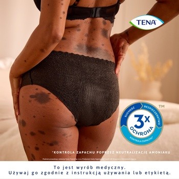 Tena Silhouette Plus, majtki chłonne, Black, rozmiar L, 10 szt.