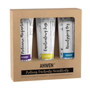 Zestaw odżywek do średniej porowatości Anwen, proteinowa magnolia + emolientowy irys + nawilżający bez, 3x100 ml
