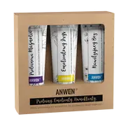 Zestaw odżywek do średniej porowatości Anwen, proteinowa magnolia + emolientowy irys + nawilżający bez, 3x100 ml