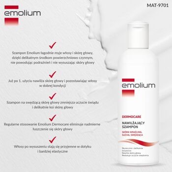 Emolium Dermocare, szampon nawilżający, 200 ml