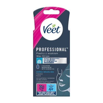 Veet Easy-Gelwax, plastry z woskiem, skóra wrażliwa, 20 szt.