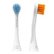 Curaprox Hydrosonic Sensitive Duo, główki szczoteczki sonicznej, niebieska i pomarańczowa, 2 szt.