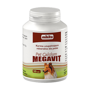 Mikita Pet Calcium megavit, karma uzupełniająca mineralna dla psów,  tabletki, 50 szt.