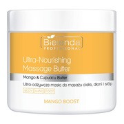 Bielenda Professional Mango Boost, ultra-odżywcze masło do masażu ciała, dłoni i stóp, 500 ml