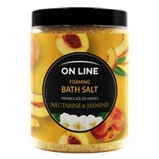 On Line, pieniąca sól do kąpieli Nectarine & Jasmine, 1,2 kg