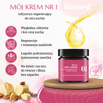 Fitomed Mój krem Nr 1, krem odżywczo-regenerujący do cery suchej, 55 g