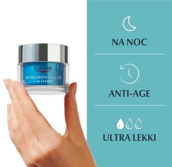 Eucerin Hyaluron-Filler Booster nawilżenia na noc, 50 ml