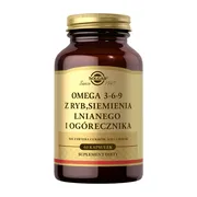 Solgar Omega 3-6-9 z ryb, siemienia lnianego i ogórecznika, kapsułki, 60 szt.