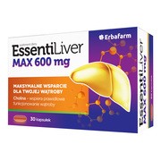 Erbafarm EssentiLiver Max 600 mg, kapsułki, 30 szt.