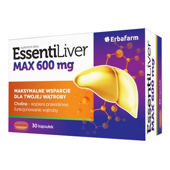 Erbafarm EssentiLiver Max 600 mg, kapsułki, 30 szt.