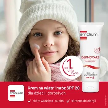 Emolium Dermocare, krem na wiatr i mróz SPF 20, 75 ml