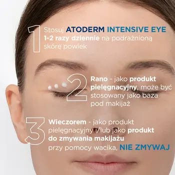 Bioderma Atoderm Intensive Eye, kojący krem 3w1, 100 ml