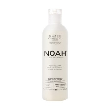 NOAH, szampon zwiększający objętość do włosów przetłuszczających się i cienkich z cytrusami, 250 ml