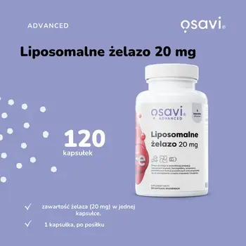 Osavi Advanced Liposomalne żelazo 20 mg, kapsułki twarde, 120 szt.