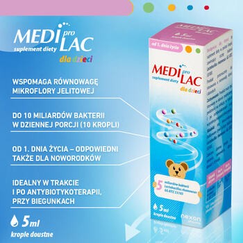 Nexon Pharma MediproLac dla dzieci, krople, 5 ml