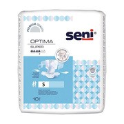Seni Optima Super, pieluchomajtki z pasem biodrowym, rozmiar S, 10 szt.