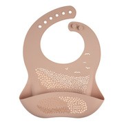 Canpol Babies, śliniak silikonowy z kieszonką, beżowy, 1 szt.