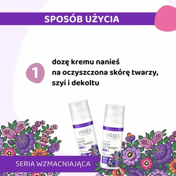 Vianek, wzmacniający krem do twarzy na noc, 50 ml