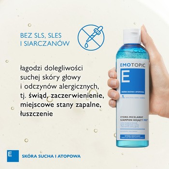 Emotopic, hydro-micelarny szampon kojący, 250 ml