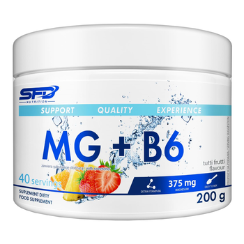 SFD Mg + B6, proszek, smak tutti frutti, 200 g