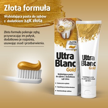 UltraBlanc Gold, wybielająca pasta do zębów z dodatkiem 24K złota, 75 ml