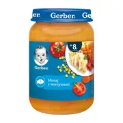 Gerber, mintaj z warzywami, 8 m+, 190 g