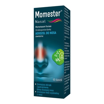 Momester Nasal, 50 mcg/dawkę, aerozol do nosa, 60 dawek