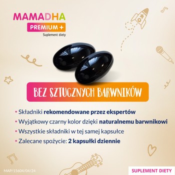 MamaDHA Premium+, kapsułki, 60 szt.