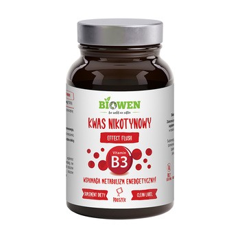 Biowen Kwas nikotynowy Witamina B3, proszek, 120 g