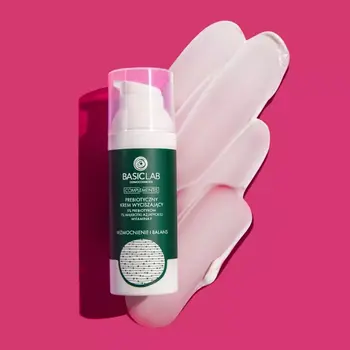 BasicLab Complementis, probiotyczny krem wyciszający, 5% prebiotyków,1% wąkrotki, witamina F, 50 ml