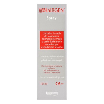 Hairgen, spray przeciw wypadaniu włosów, pobudza wzrost nowych, 125 ml