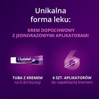 Clotidal, 10 mg/g, krem dopochwowy, 35 g + 6 aplikatorów