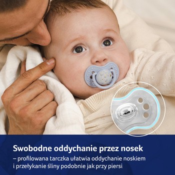 Lovi, smoczek silikonowy dynamiczny, Blossom Blue, 6-18 m, 2 szt.