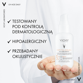 Vichy Capital Soleil UV-Age Daily Fluid, przeciw fotostarzeniu się skóry SPF50+, 40ml