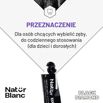 Sylveco Natur Blanc Black Diamond, wybielająca pasta do zębów, 100 ml