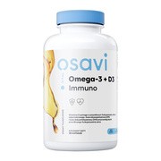 Osavi Omega-3 + D3 Immuno, kapsułki miękkie, smak cytrynowy,180 szt.