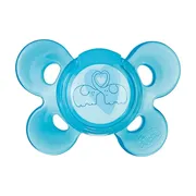 Chicco, smoczek Physio Comfort silikonowy, niebieski, 6-12 m, 1 szt.
