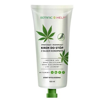 Botanic Help, zmiękczająco-regenerujący krem do stóp z olejem konopnym, 100 ml