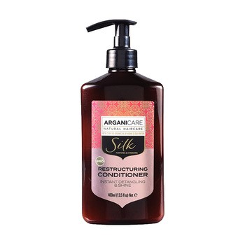 Arganicare Natural Haircare, odżywka z jedwabiem rozplątująca włosy, 400 ml