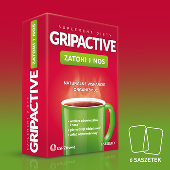 Gripactive Zatoki i Nos, proszek w saszetkach, 6 szt.