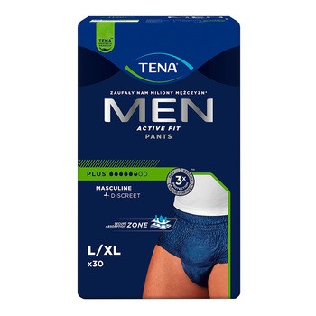 Zestaw 2 x Tena Men Pants Plus, majtki chłonne, rozmiar L, 30 szt.