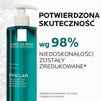La Roche-Posay Effaclar, Micro-peeling żel mikrozłuszczający oczyszczający do twarzy i ciała, 400 ml