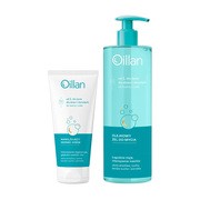 Zestaw Oillan, olejkowy żel do mycia, 400 ml + nawilżający dermo-krem, 200 ml