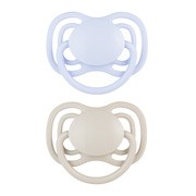 Canpol Babies, smoczek silikonowy DentalAir 6-18 m symetryczny, niebieski, 2 szt.
