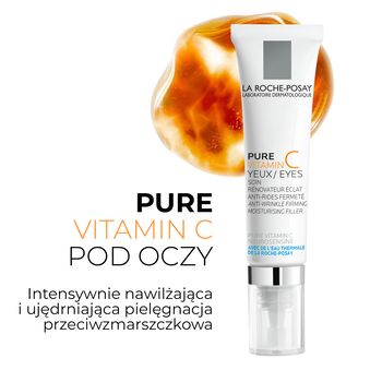La Roche-Posay Pure Vitamin C, intensywnie nawilżający i ujędrniający krem pod oczy przeciw zmarszczkom, 15 ml