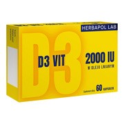 Herbapol Lab D3 Vit 2000 w oleju lnianym, kapsułki, 60 szt.